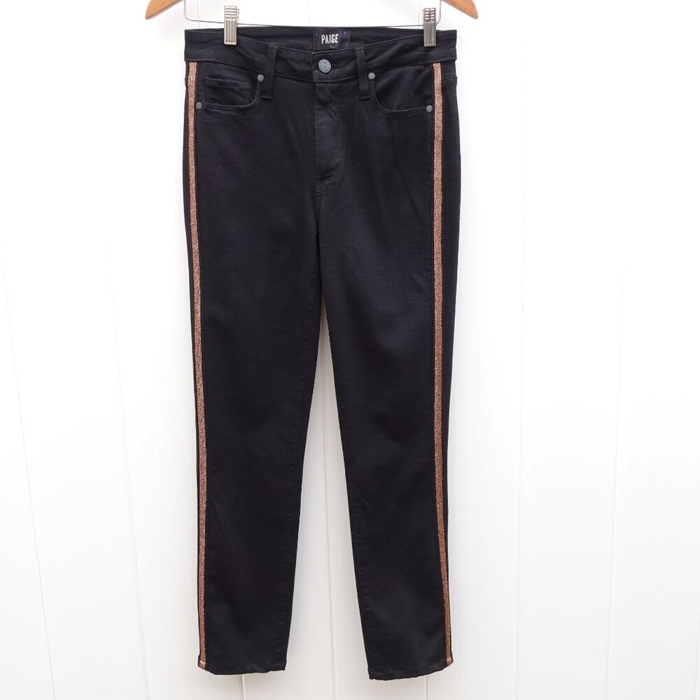 Paige Hoxton Black High Rise  Skinny Ankle Jean Sz 27